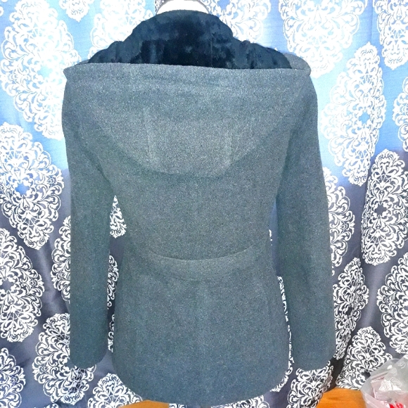 Women's Wool Blend Hooded Coat Fleet Street Ltd - Picture 1 of 5